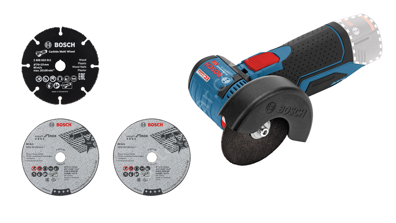 Bosch Professional GWS 12V-76 (Solo) Akülü Taşlama Makinesi (76mm)