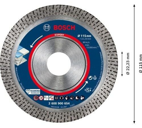 Bosch Expert Hardceramic Elmas Kesme Diski 115 x 22,23 x 1,4 x 10 mm