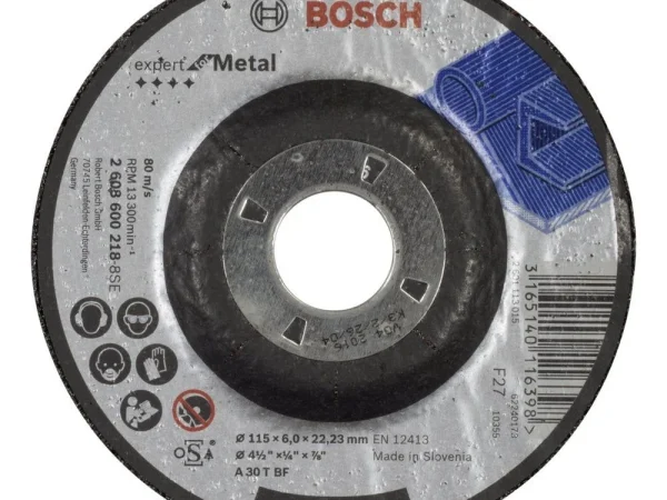 Bosch – 115*6,0 mm Expert Serisi Bombeli Metal Taşlama Diski (Taş)