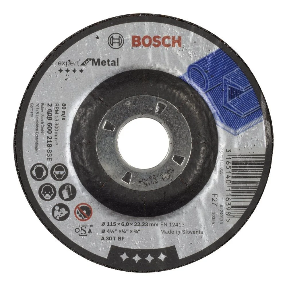 Bosch – 115*6,0 mm Expert Serisi Bombeli Metal Taşlama Diski (Taş)