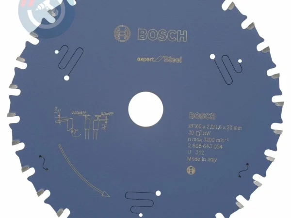 Bosch – Expert Serisi Metal için Daire Testere Bıçağı 160*20 mm 30 Diş