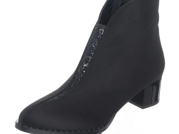 Büyük Numara Kadın Kısa Topuklu BOT K541 Siyah