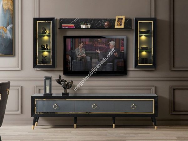 İnegöl Asil Siyah Tv Ünitesi